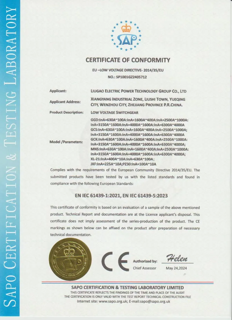 GGD Modular Fixed Type Low Voltage Switchgear IEC 61439-1/2
